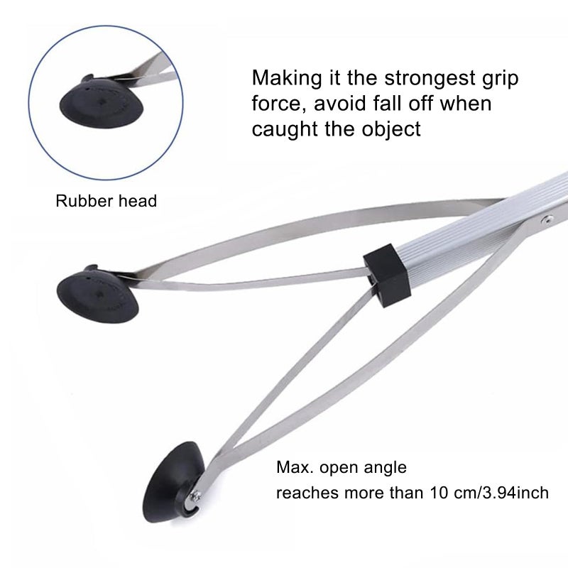 Ufurty Foldable Reacher Grabber, 32 INCH Aluminium Alloy Long Arm Folding Helping Hand Trash Litter Picker Suction Cup Grabber Reach Pick-Up Tool Mobility Grip Hand Aid (1#) - Image 3